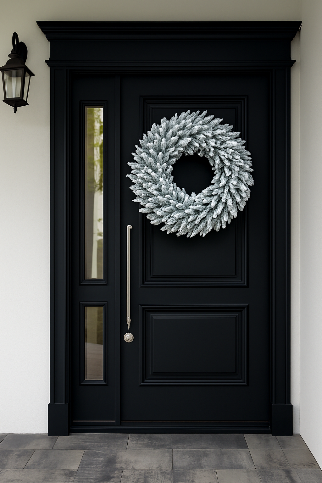 Wunderschöner verschneiter Adventskranz