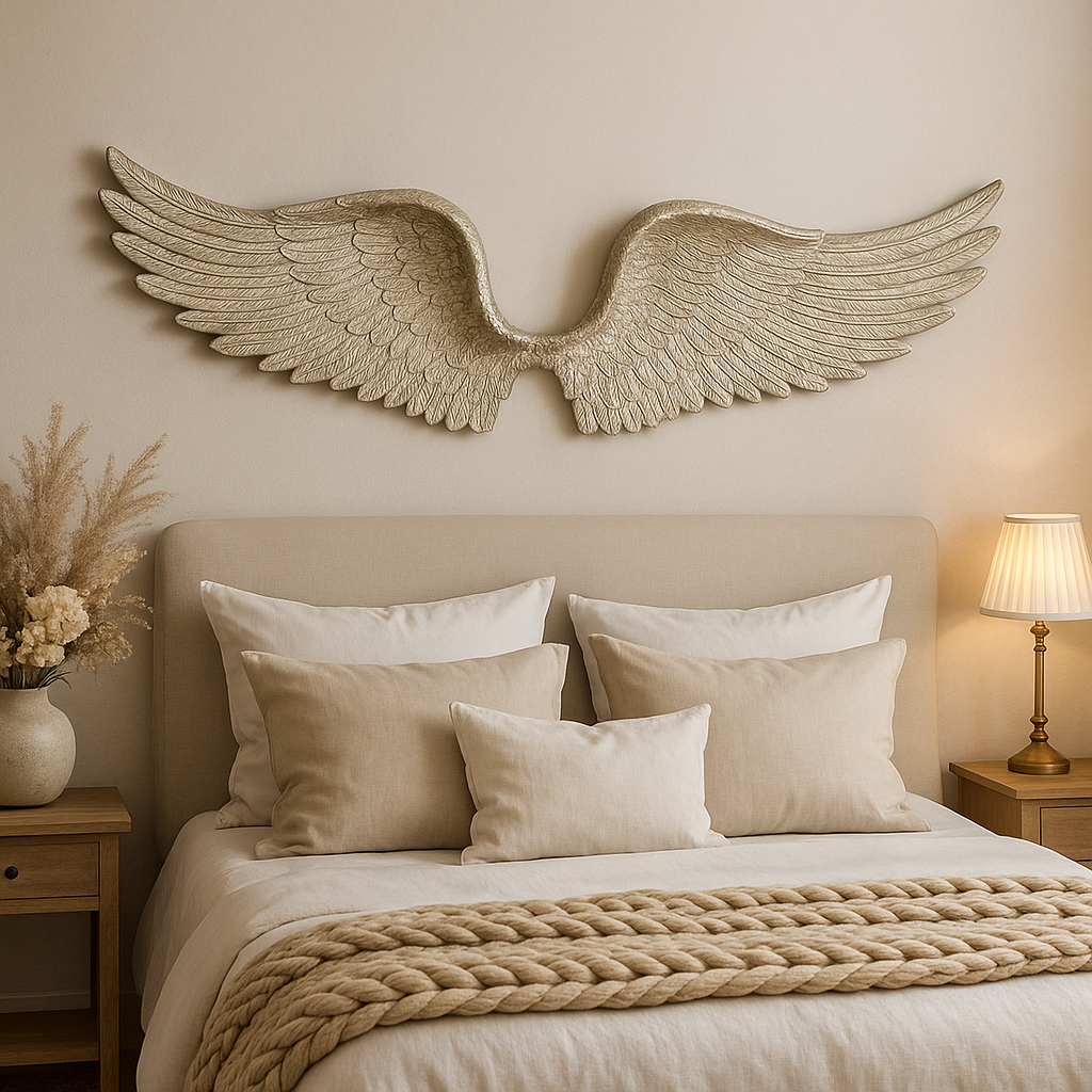 ✨ Metallische Engelsflügel – stilvolle Wanddekoration ✨