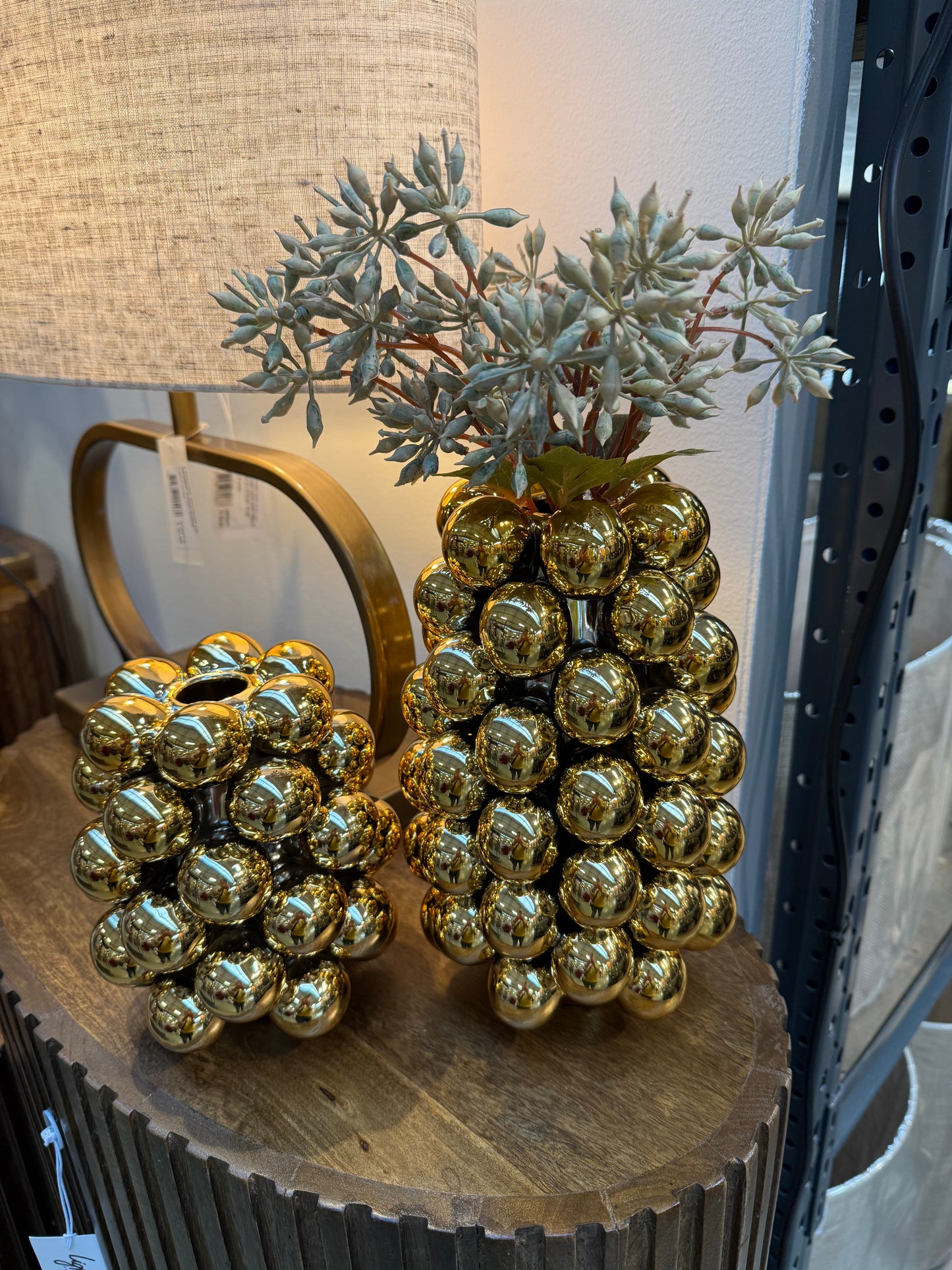 Goldene Vase – 24 cm, stilvolle Wohn-Dekoration