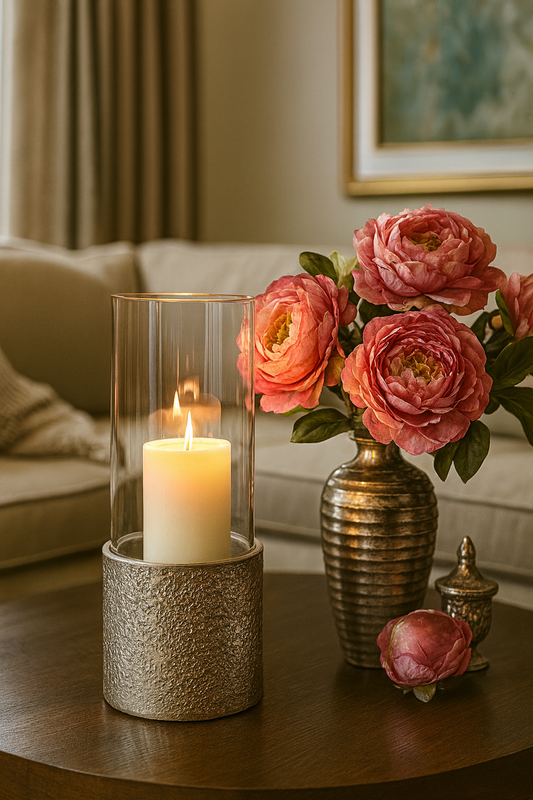 Edler Kerzenhalter aus Glas & Metall ✨