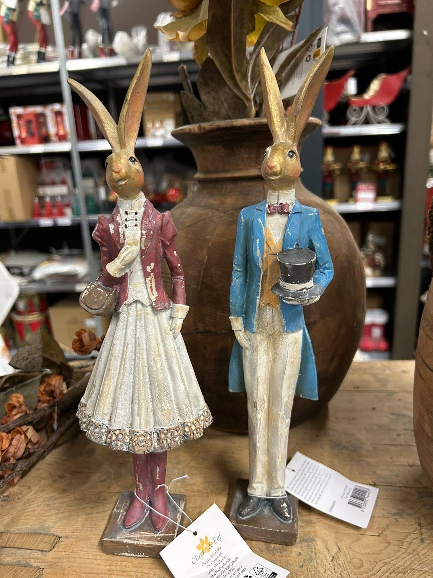 ✨ Elegantes Hasenpaar – Frühlings- & Osterdeko ✨