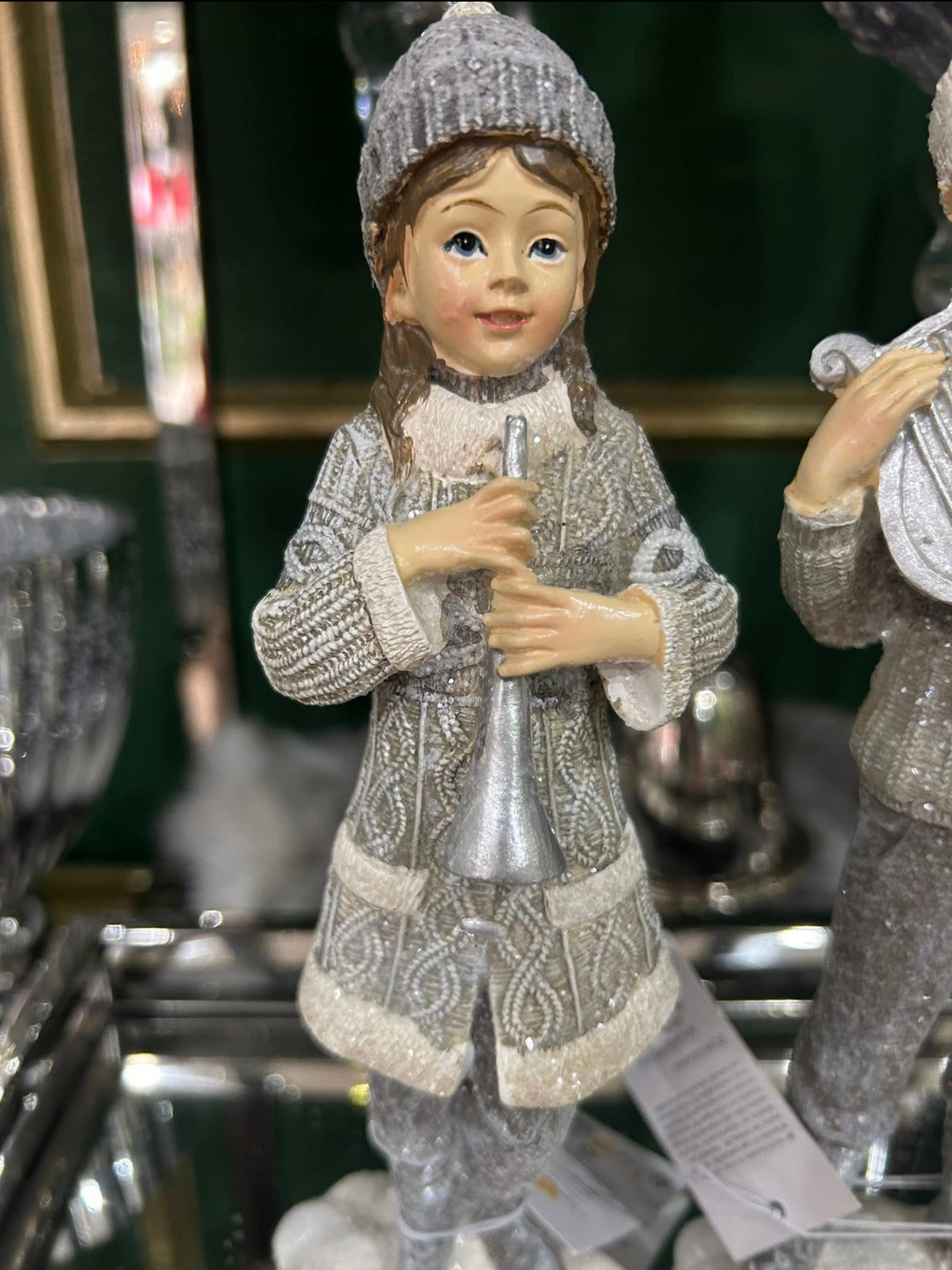 Dekofiguren „Winterkinder mit Instrumenten“