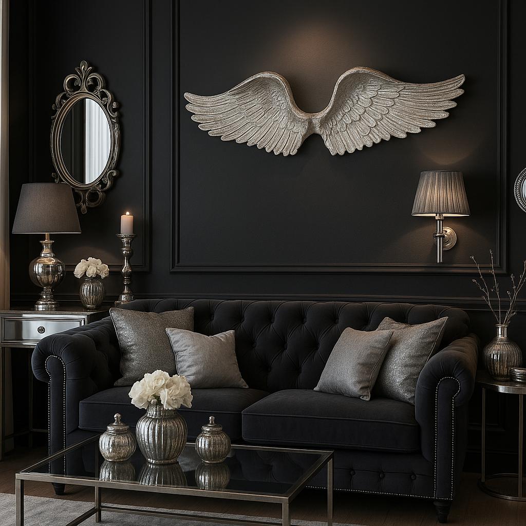 ✨ Metallische Engelsflügel – stilvolle Wanddekoration ✨