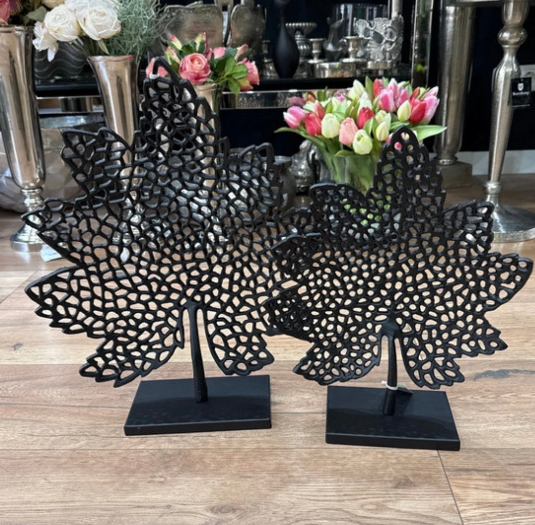 Metall Blätter schwarz (Set)
