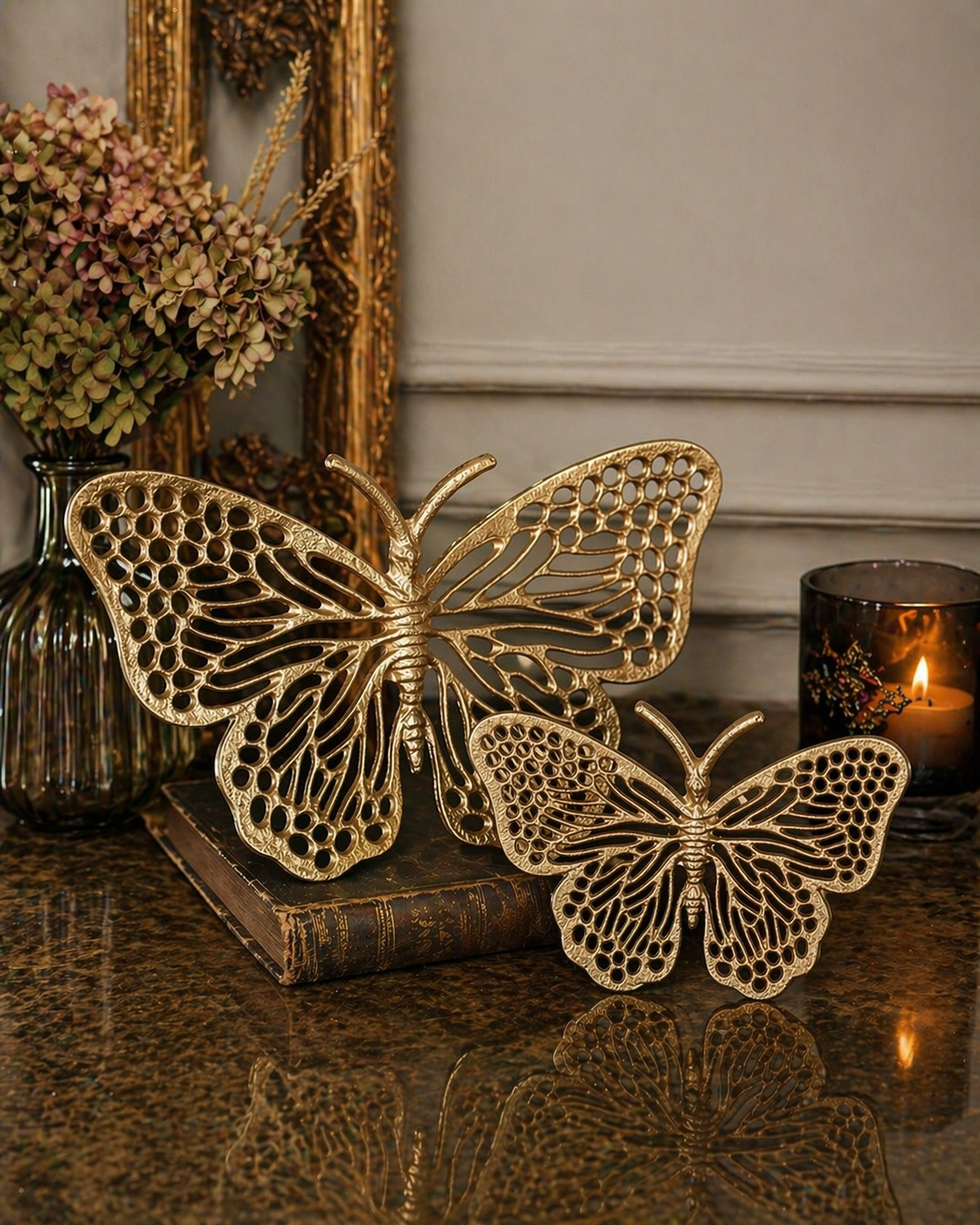 Deko-Schmetterling Gold (Set)