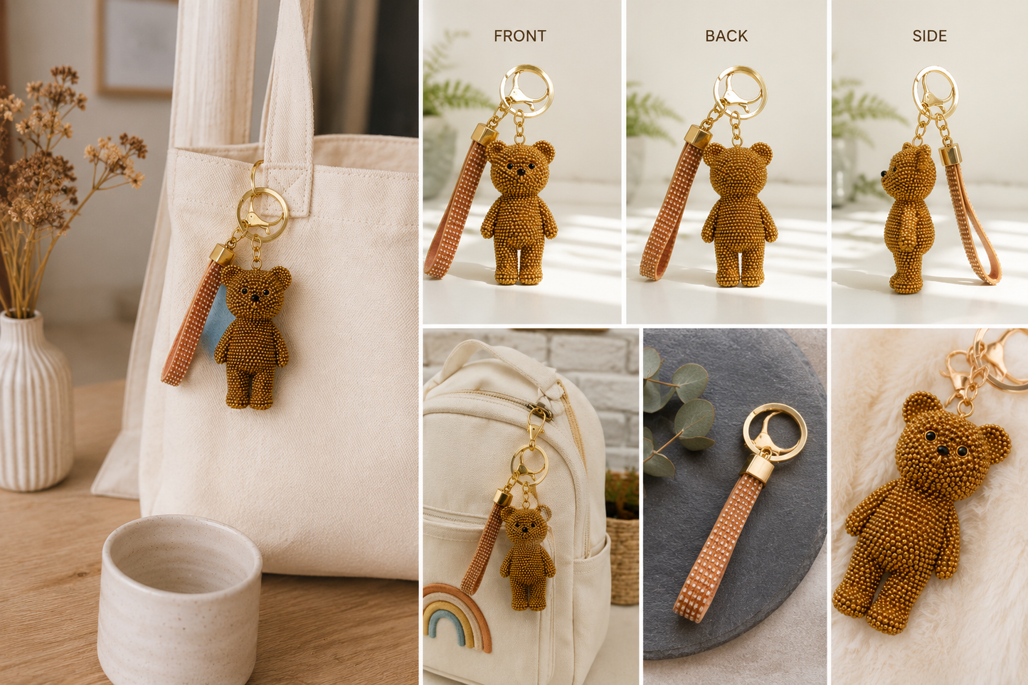 Schlüsselanhänger Teddybär – 2er Set 🧸✨