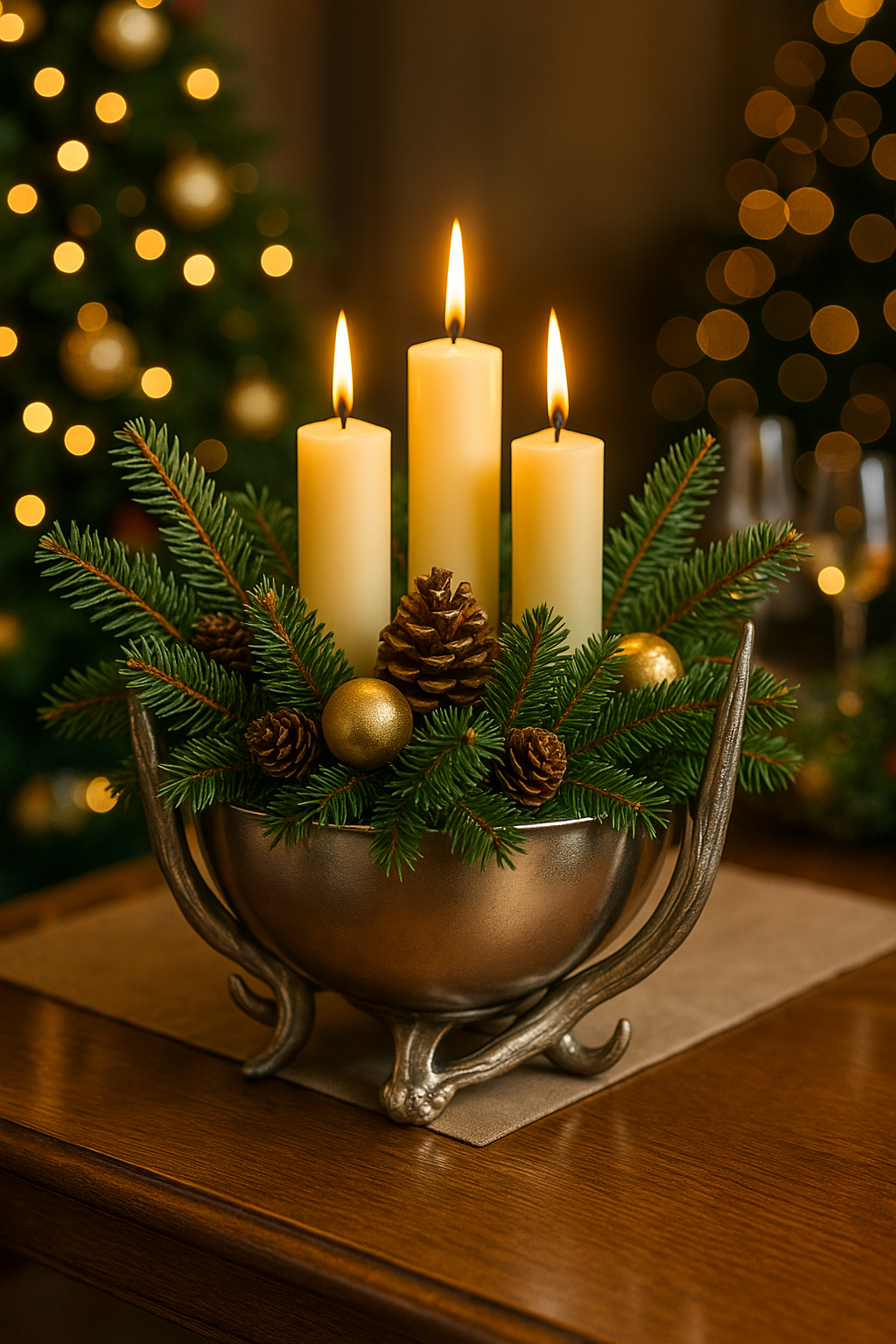 Edle Deko-Schale mit Rentiergeweih – von Colmore