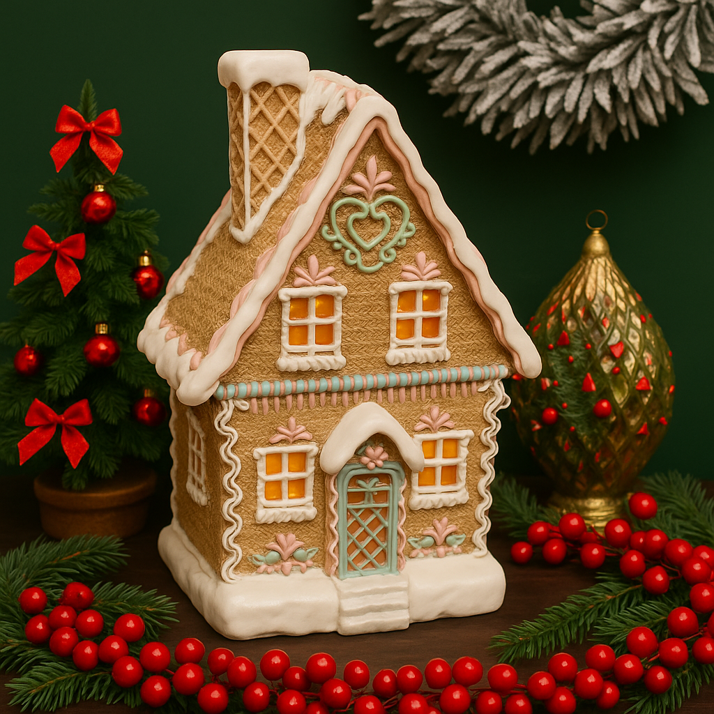 LED-Lichthaus im Lebkuchenstil