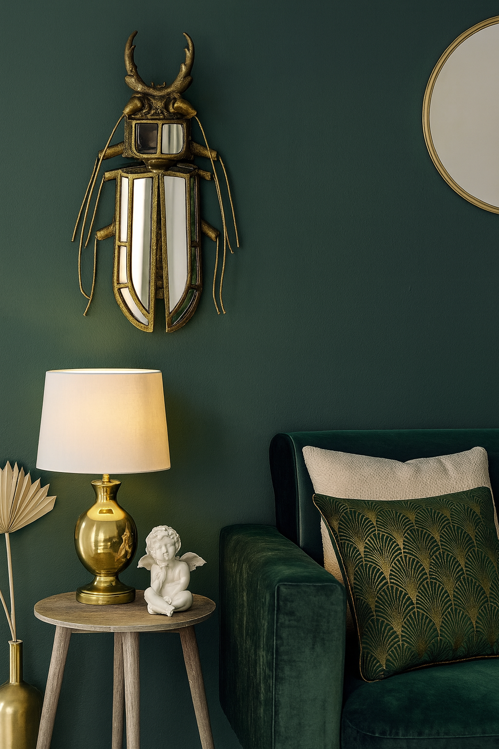 Wanddekoration „Käfer“ mit Spiegel-Elementen ✨