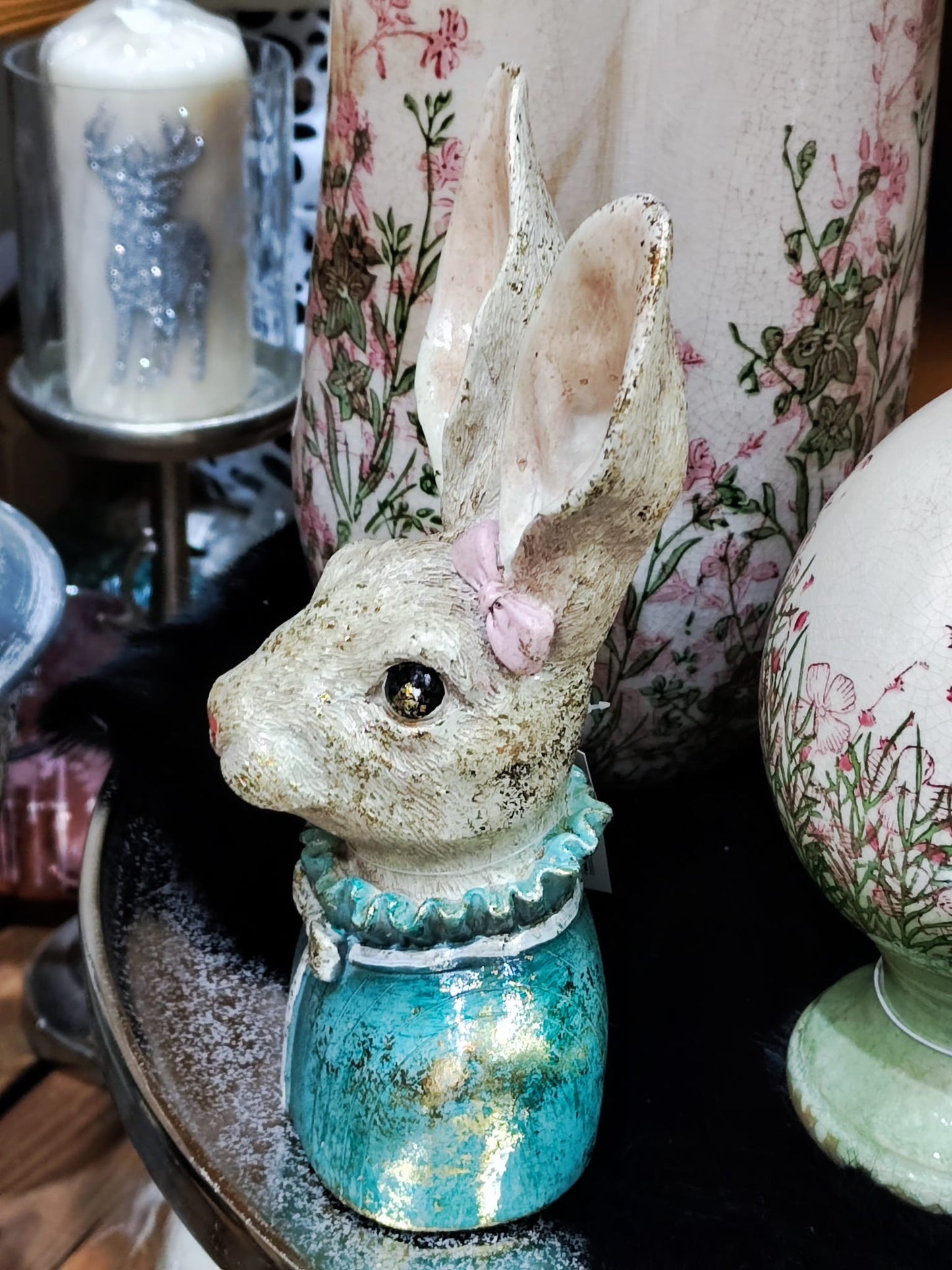 Hasenbüste „Heidilein“ – stilvolle und elegante Osterdekoration