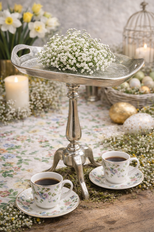 Eleganter Metall-Tablettständer / Beistelltisch