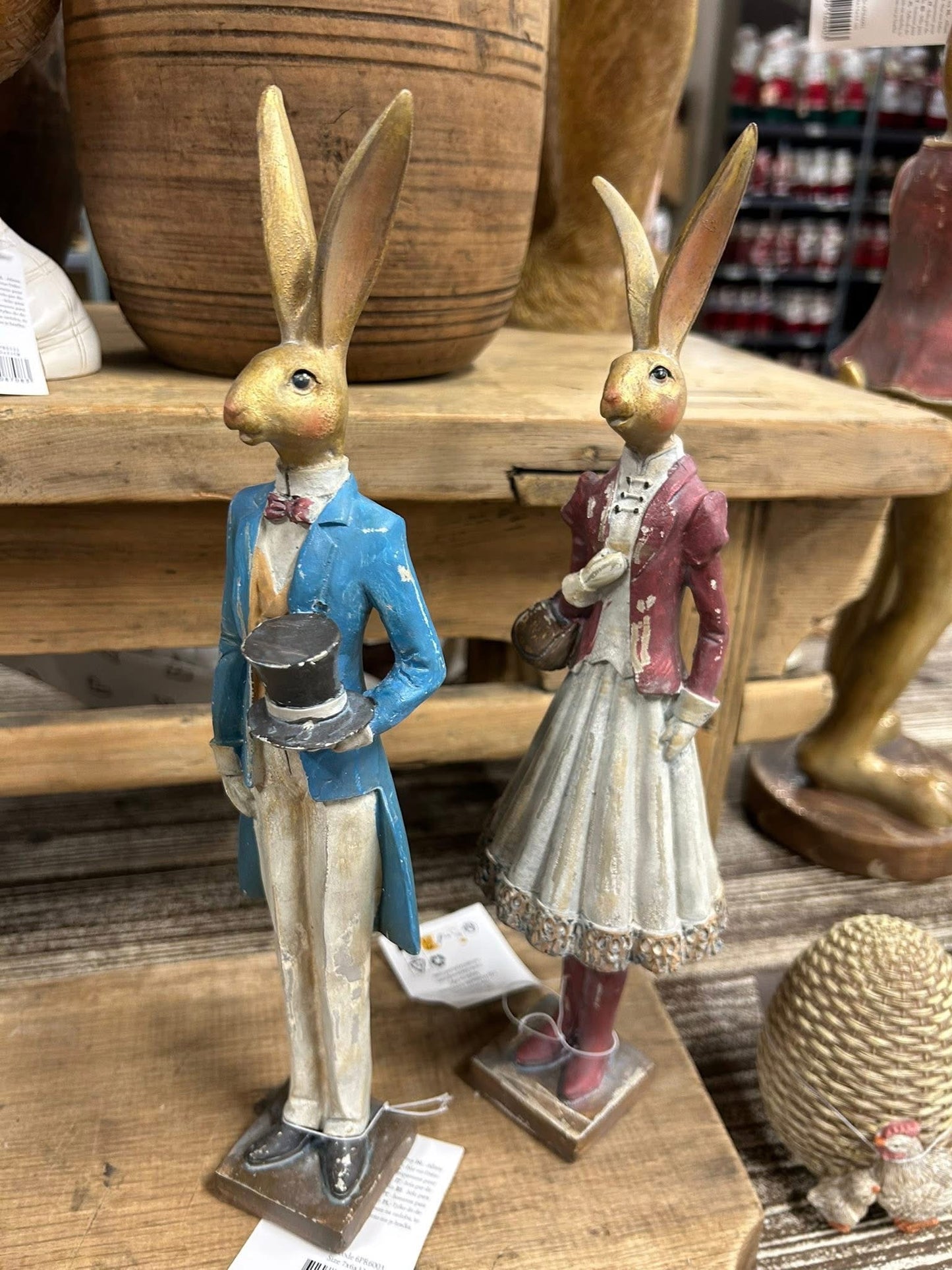 ✨ Elegantes Hasenpaar – Frühlings- & Osterdeko ✨