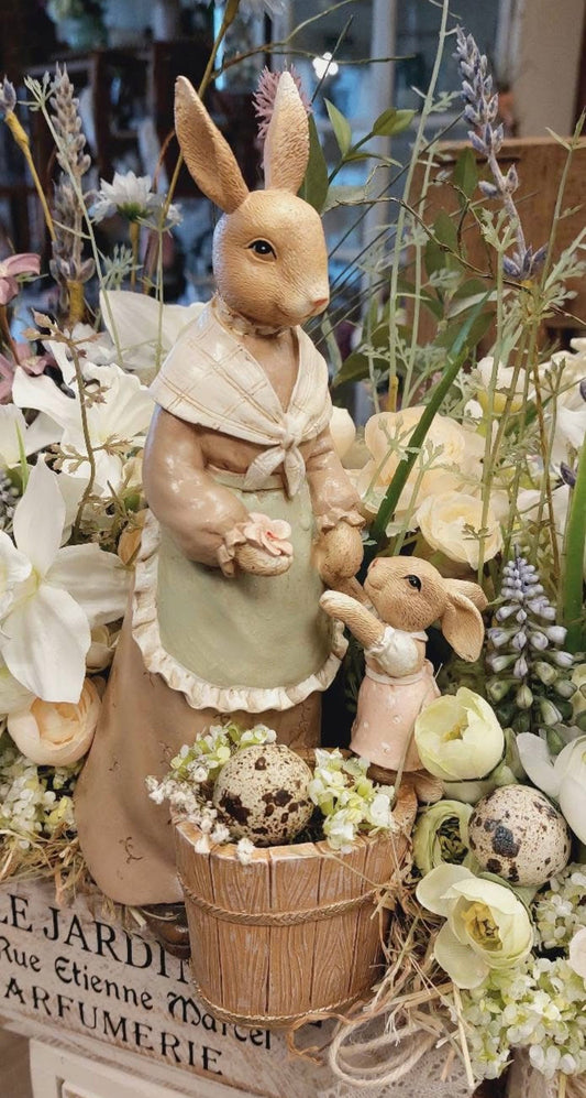 Wunderschöne Deko-Hasenfigur – Perfekt für Frühling & Ostern