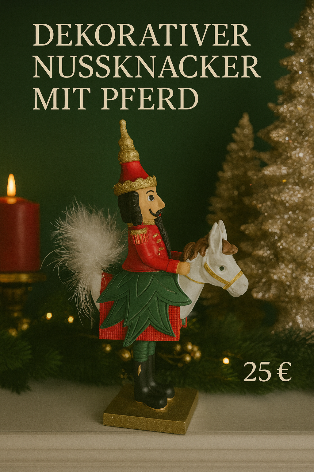 Dekorativer Nussknacker auf Pferd ✨