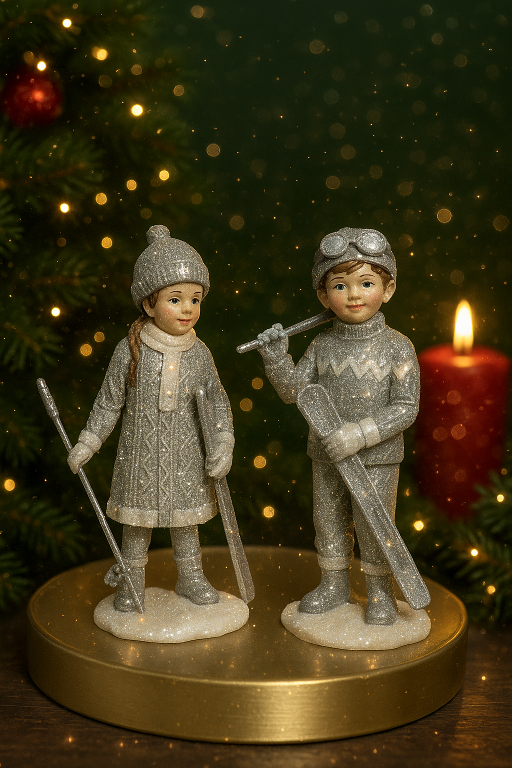 Set aus 2 Winterfiguren”