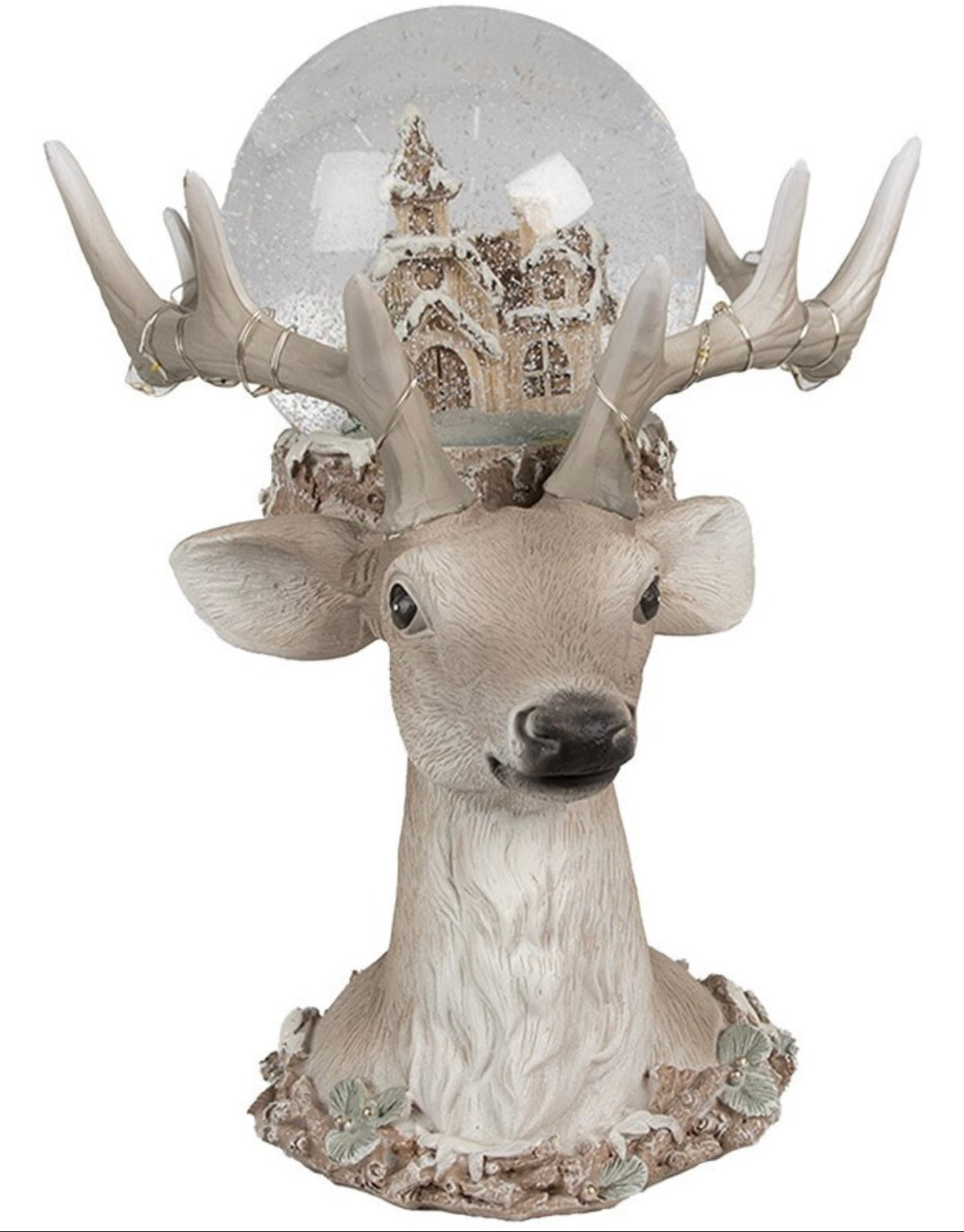 Schneekugel Hirsch mit LED