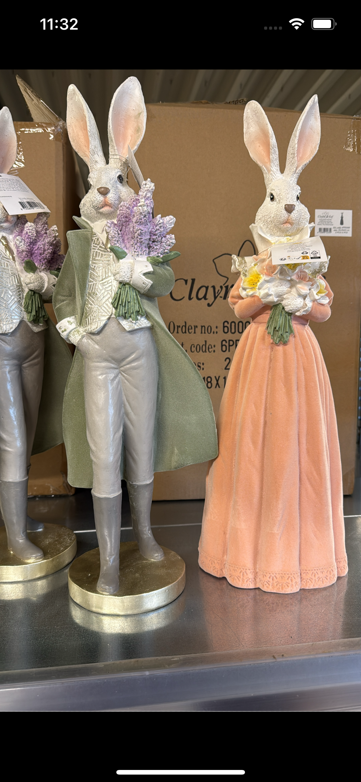 Großes Osterfiguren-Set – Hasenpaar (Frühling / Ostern)