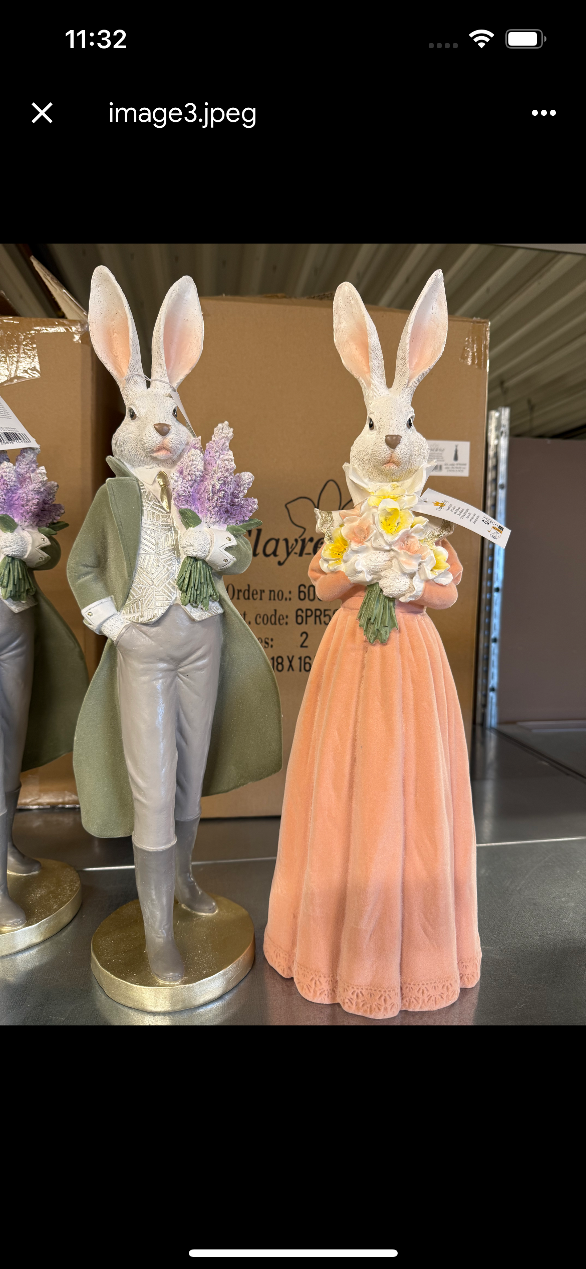 Großes Osterfiguren-Set – Hasenpaar (Frühling / Ostern)