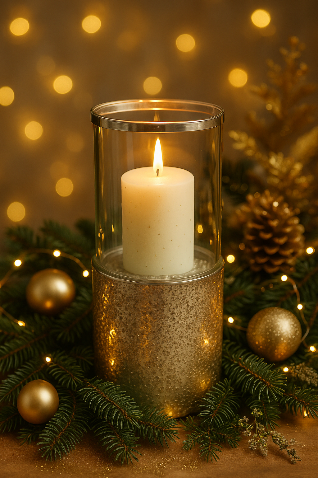 Edler Kerzenhalter aus Glas & Metall ✨