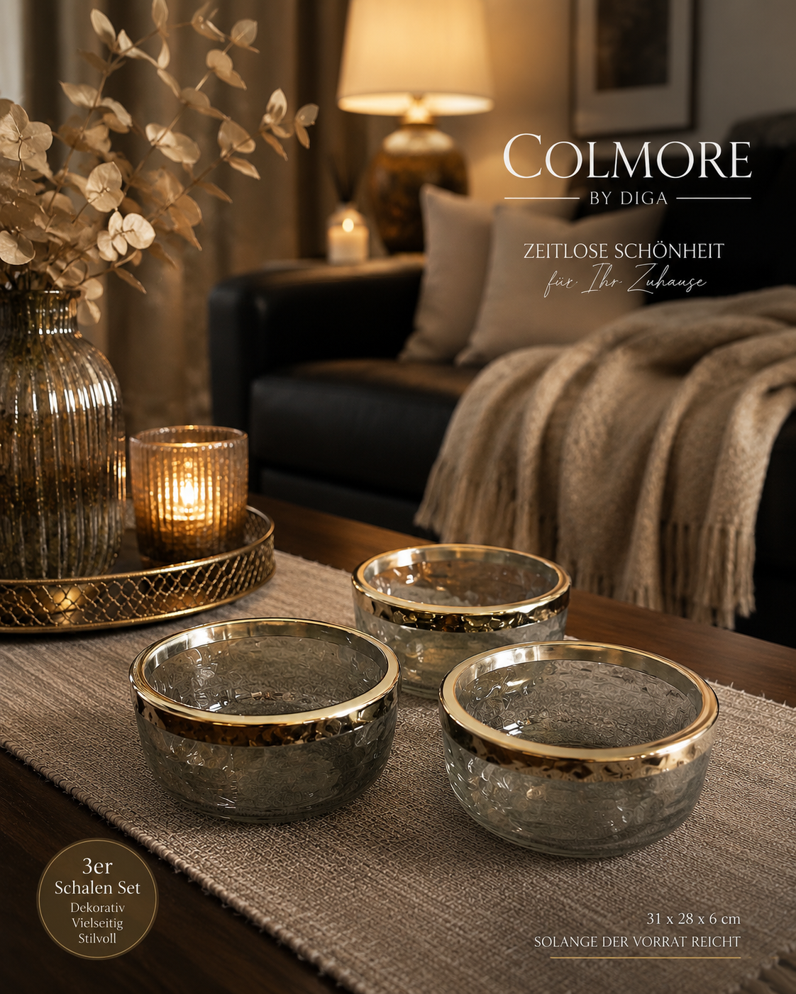 Elegantes 3er-Schalen-Set von Colmore
