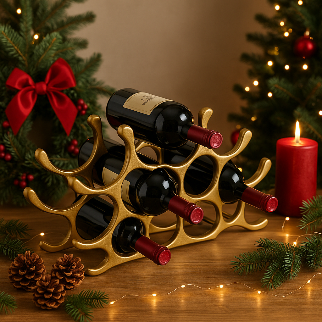 ✨ Exklusiver Weinflaschenhalter von Colmore – Gold